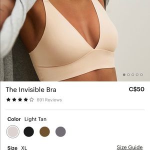 Everlane Invisible Bra - Wireless and no padding